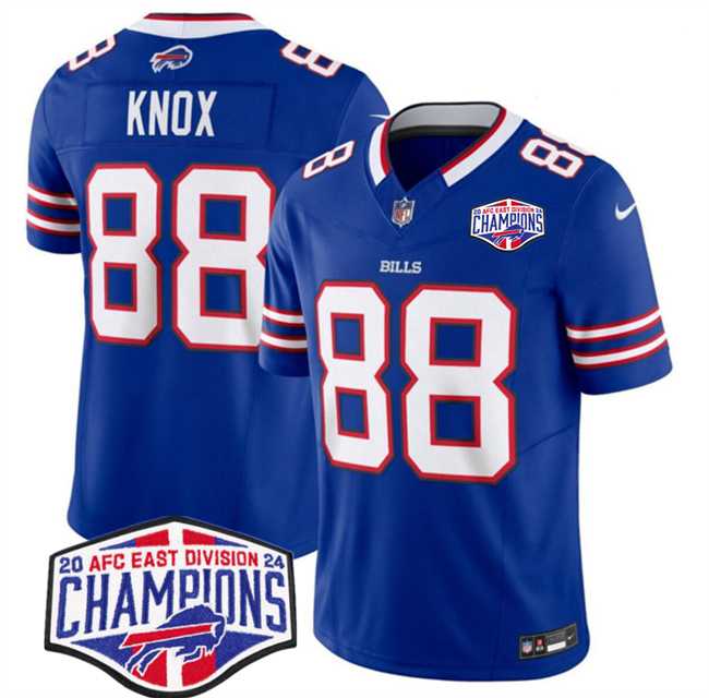 Men%27s Buffalo Bills #88 Dawson Knox Royal F.U.S.E. 2024 AFC East Division Champions Vapor Limited Stitched Jersey->denver broncos->NFL Jersey